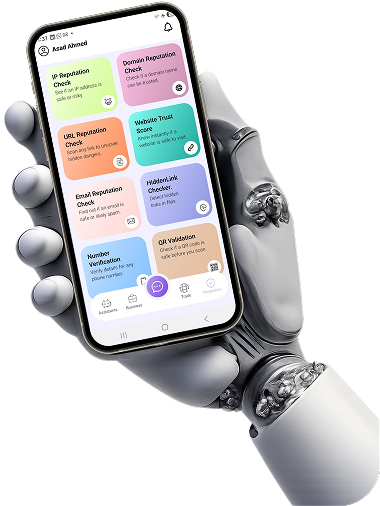 Hand holding phone with Karsaaz AI app